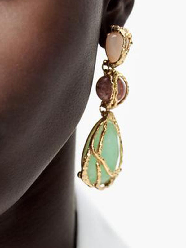 Boucles d'oreilles pendantes géométriques
