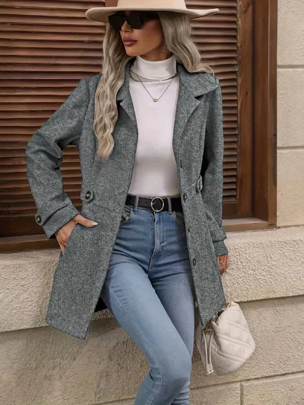 Hanna | Manteau d'hiver en tweed élégant pour femmes moderne