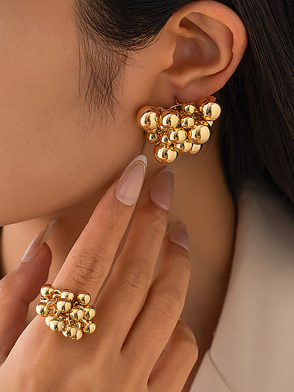 Boucles d'oreilles géométriques couleur unie