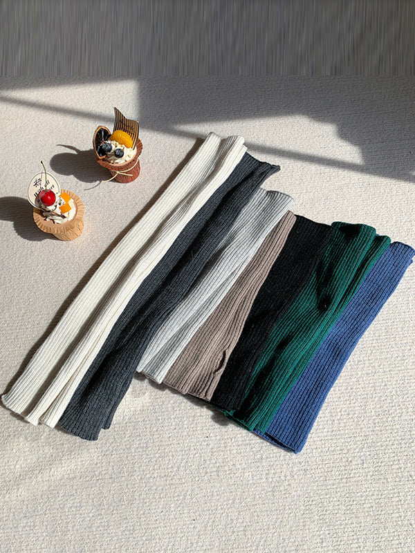 Tricot de laine décontracté, garde au chaud, accessoires chauffe-bras de couleur unie