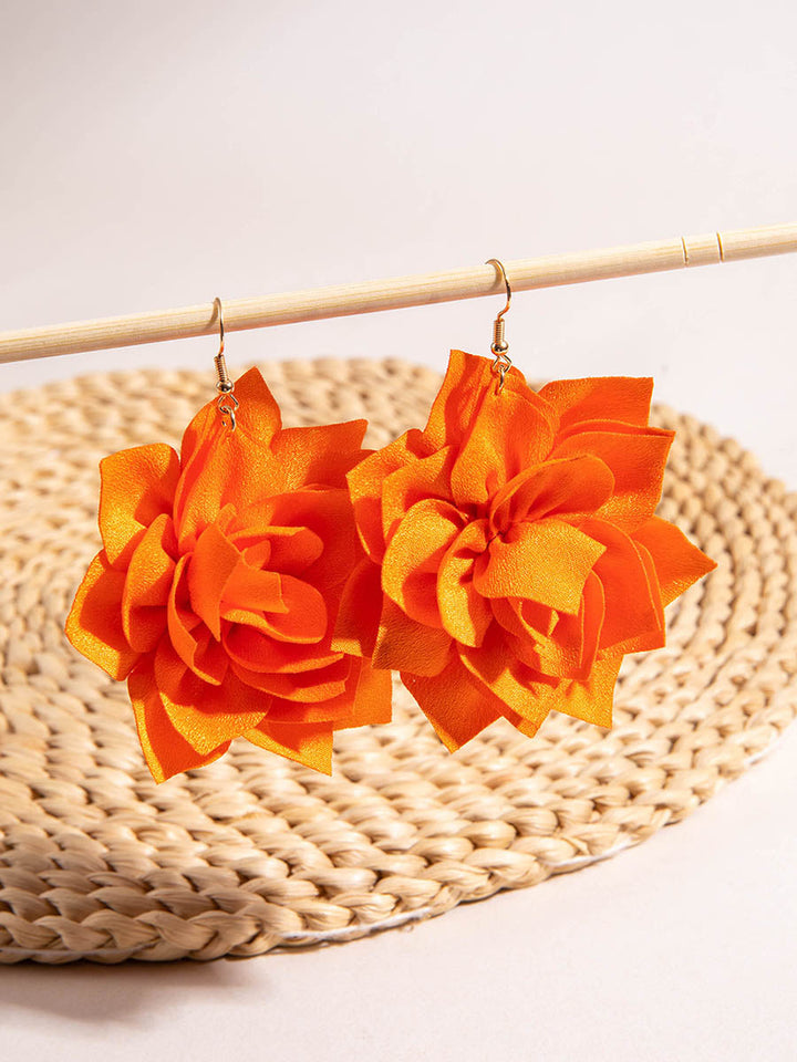 Boucles d'oreilles pendantes en forme de fleur