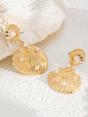 Boucles d'oreilles en forme de coquillage