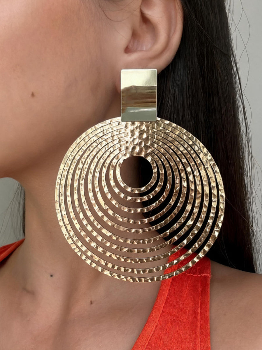 Boucles d'oreilles pendantes géométriques couleur unie