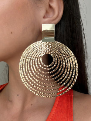 Boucles d'oreilles pendantes géométriques couleur unie