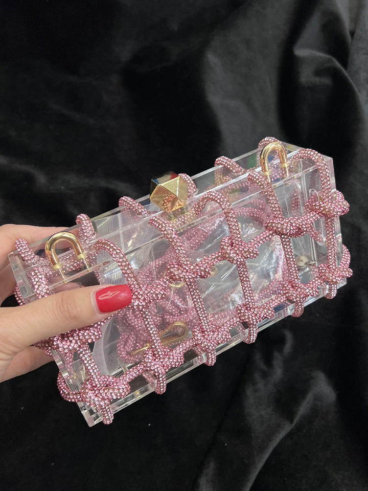 Sac besace brillant géométrique