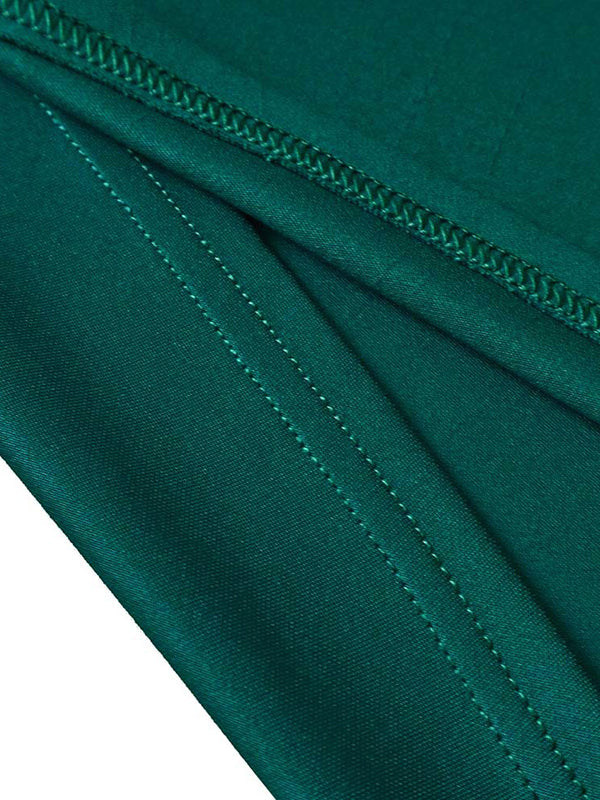 Robe mi-longue à nœud, à lacets, à col en V, couleur unie