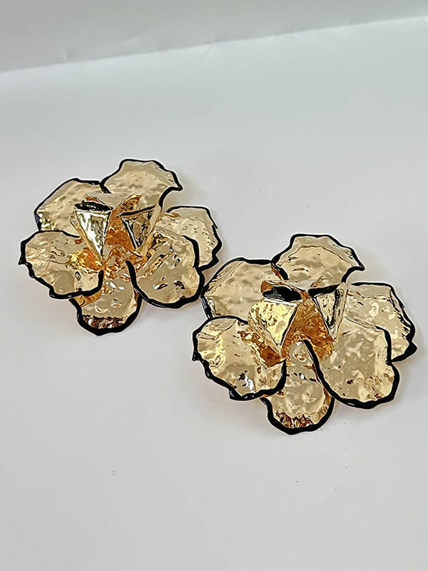 Boucles d'oreilles géométriques en forme de fleur