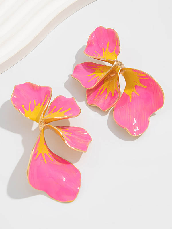 Boucles d'oreilles pendantes en forme de fleur
