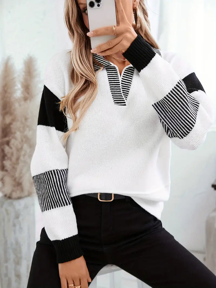 Pull Femme de Loisirs | Mélange de Couleurs Moderne, Confortable, Élégant