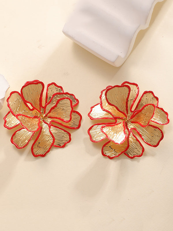 Boucles d'oreilles en forme de fleur