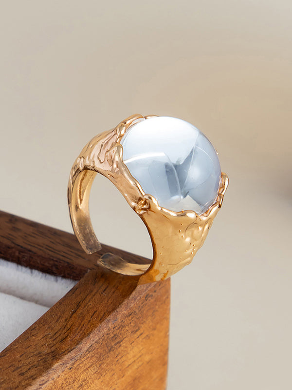 Bague géométrique à strass