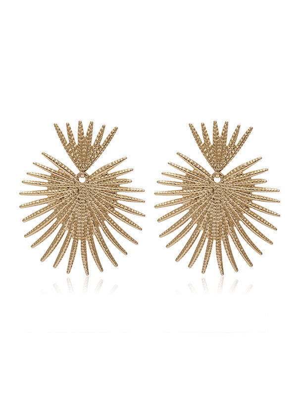 Boucles d'oreilles ajourées en forme de cœur, couleur unie