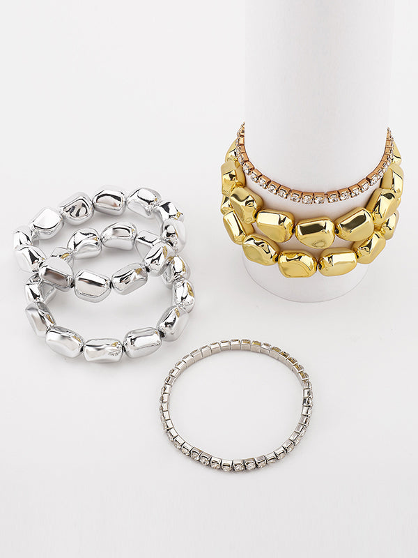 Bracelet géométrique normcore, à strass
