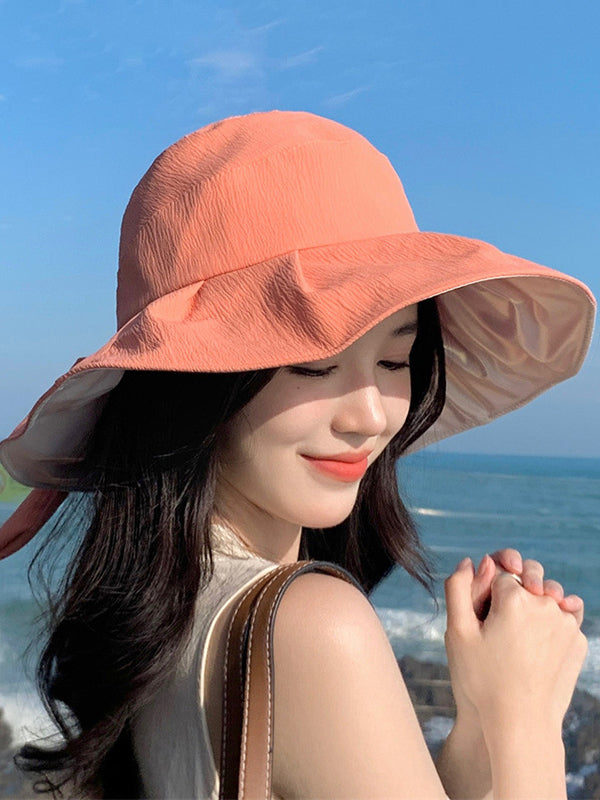 Chapeau pliable anti-UV à larges bords