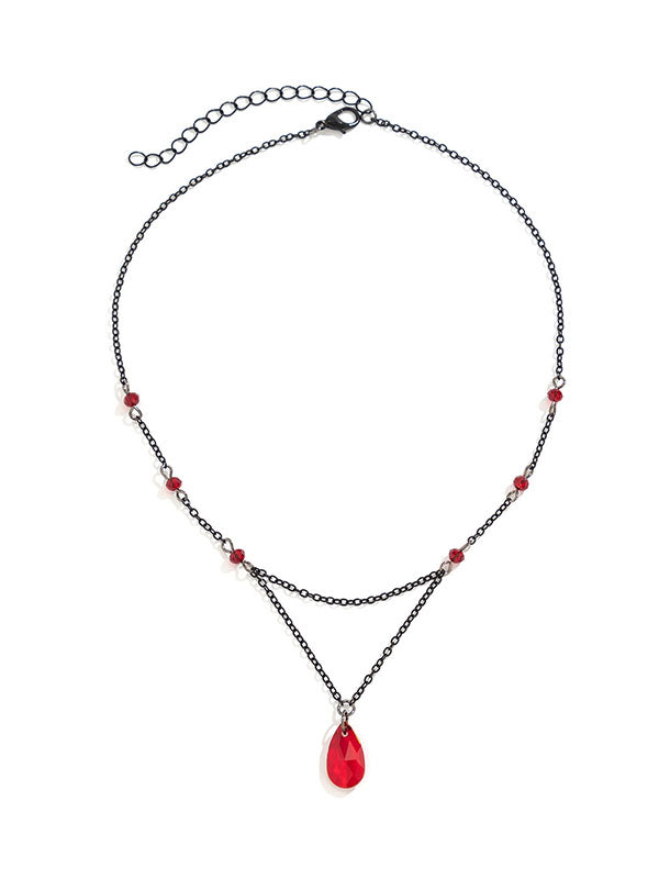 Collier géométrique à double rang
