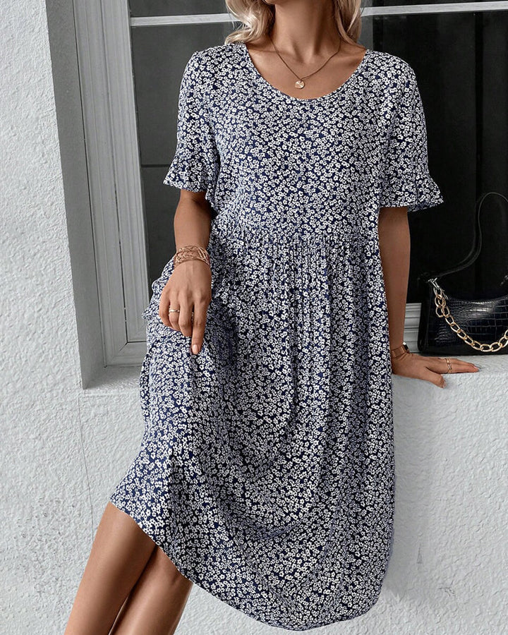 Fleur™ | Robe midi élégante avec motif floral