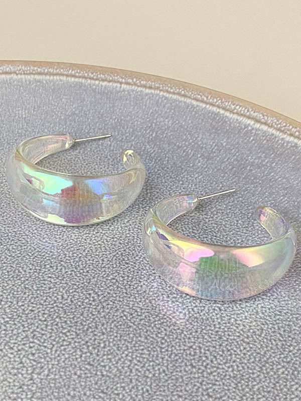 Boucles d'oreilles pendantes géométriques normcore, couleur contrastée