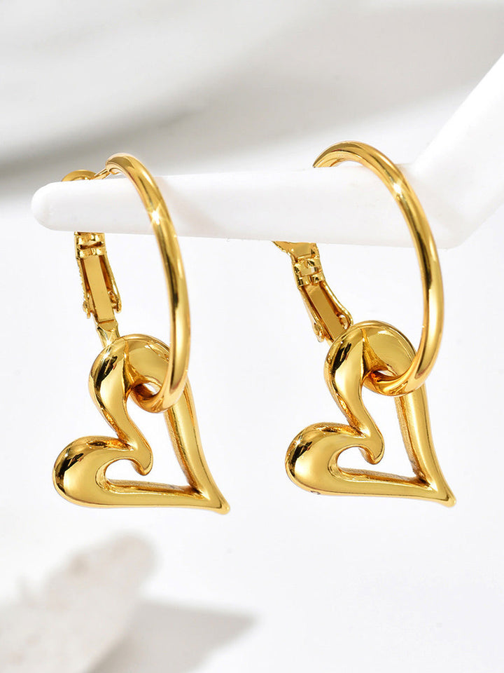 Boucles d'oreilles ajourées en forme de cœur