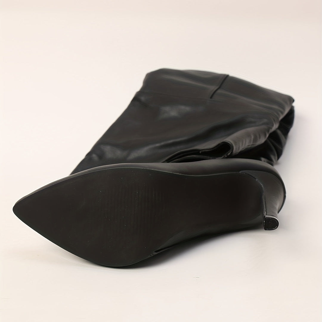 Bottes Overknee Femme | Forme de orteil pointue avec fermeture éclair latérale