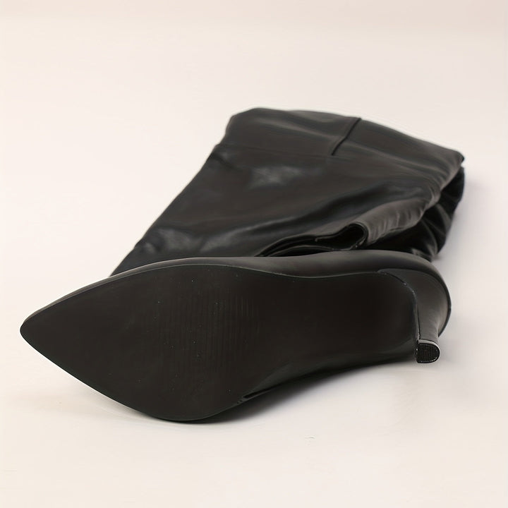 Bottes Overknee Femme | Forme de orteil pointue avec fermeture éclair latérale