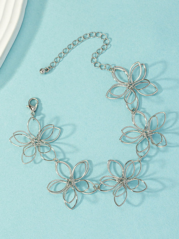 Bracelet ajouré en forme de fleur