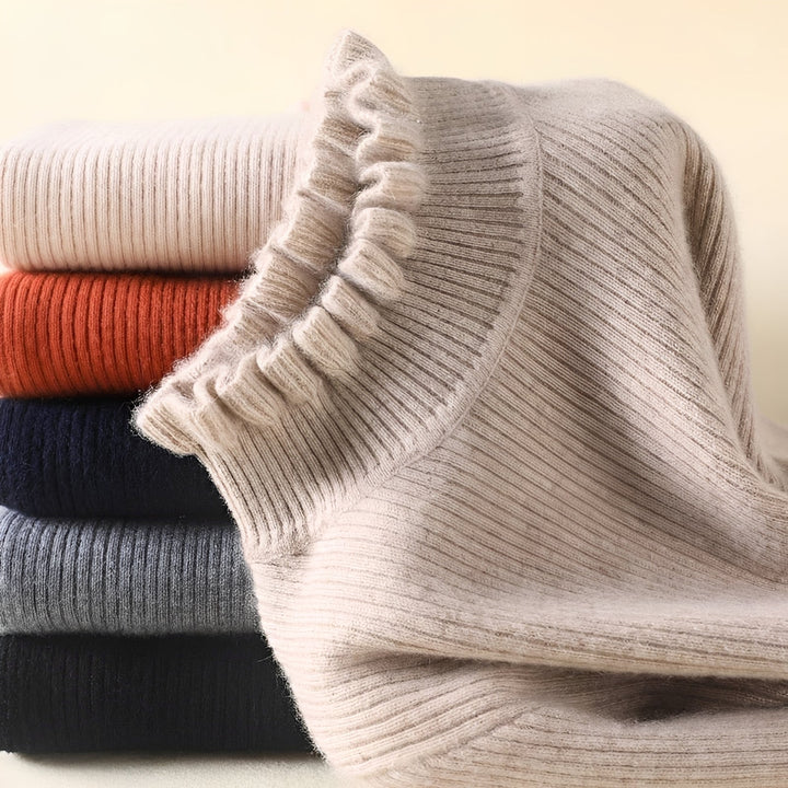 Alva - Pull féminin élégant avec col roulé
