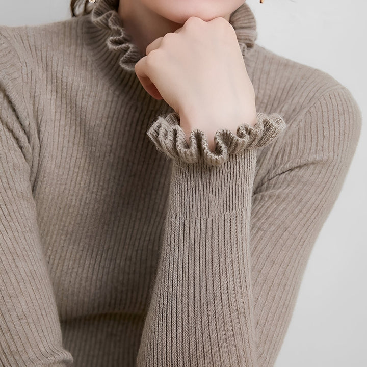 Alva - Pull féminin élégant avec col roulé