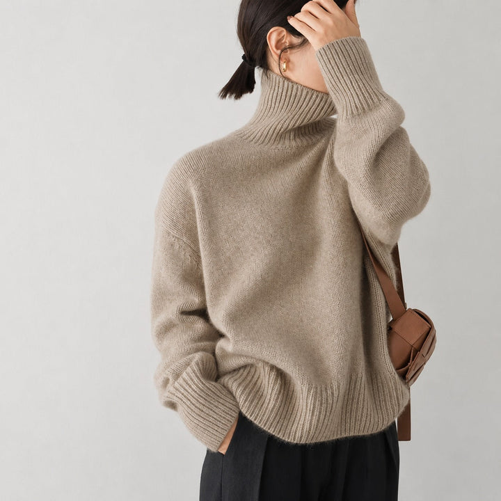 Lea - Pull à col roulé confortable pour femmes
