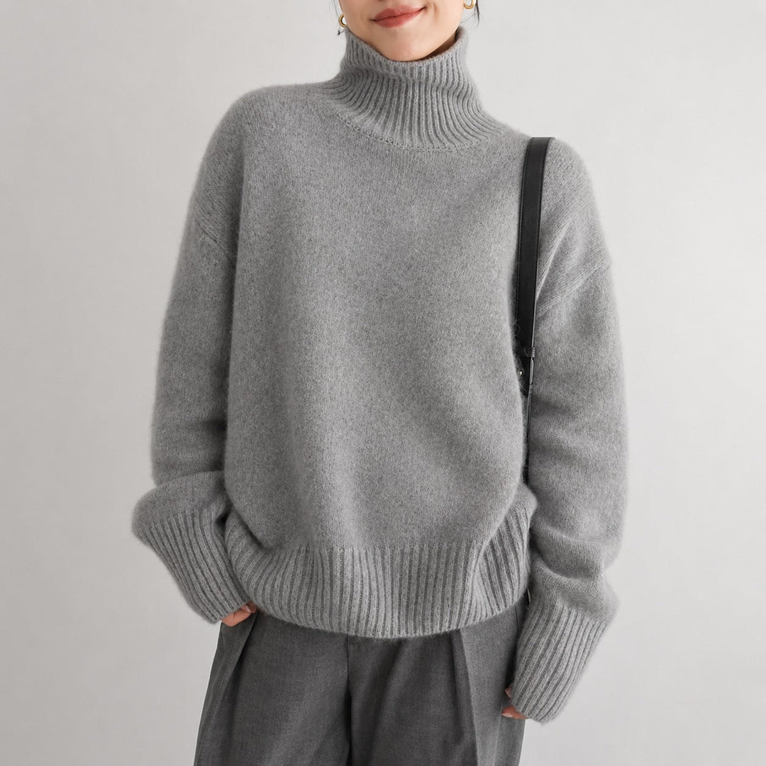 Lea - Pull à col roulé confortable pour femmes