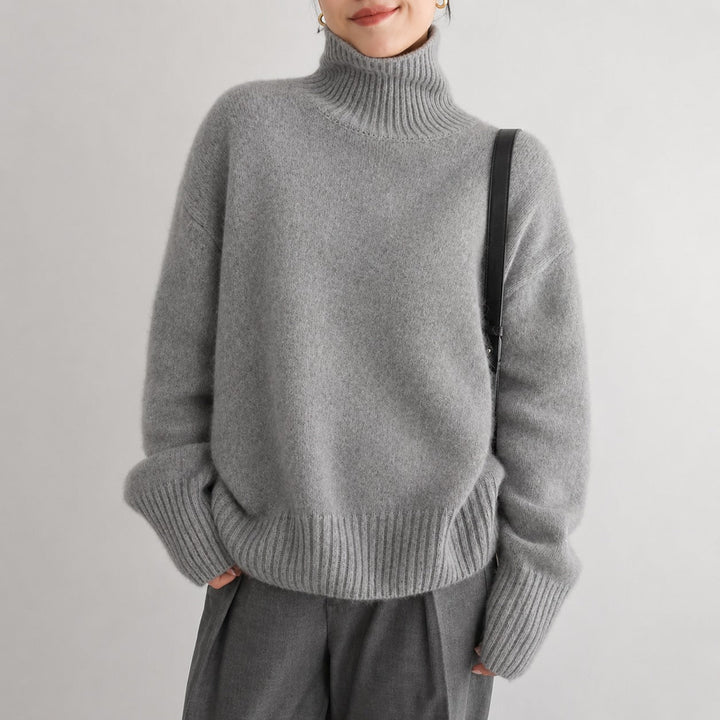Lea - Pull à col roulé confortable pour femmes