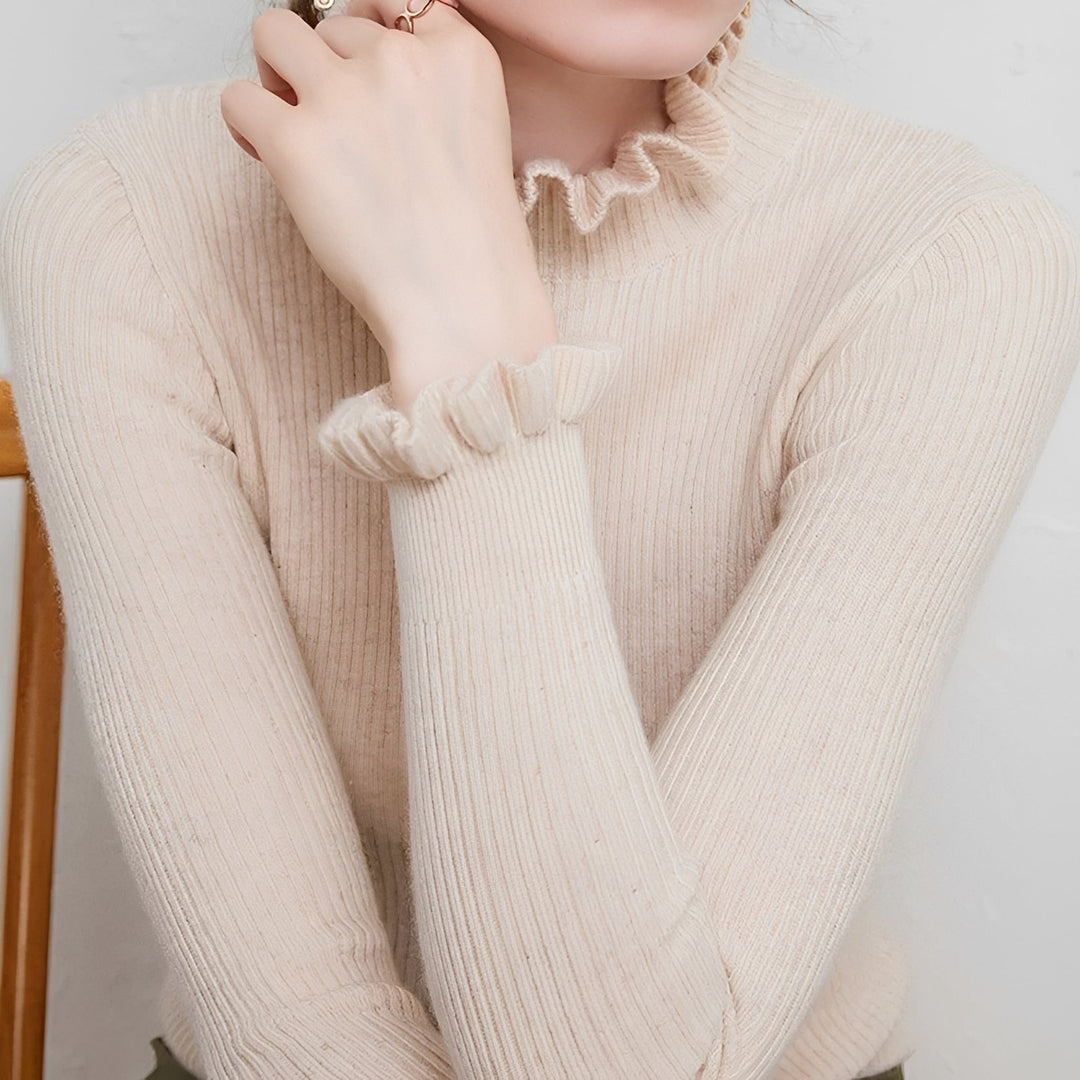 Alva - Pull féminin élégant avec col roulé