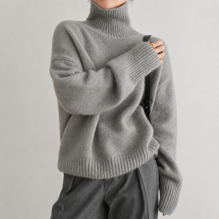 Lea - Pull à col roulé confortable pour femmes