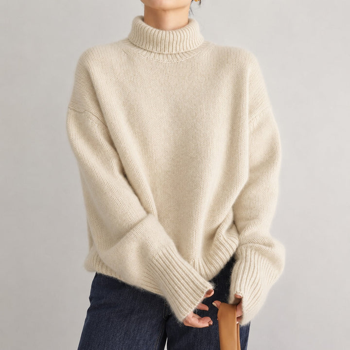 Lea - Pull à col roulé confortable pour femmes