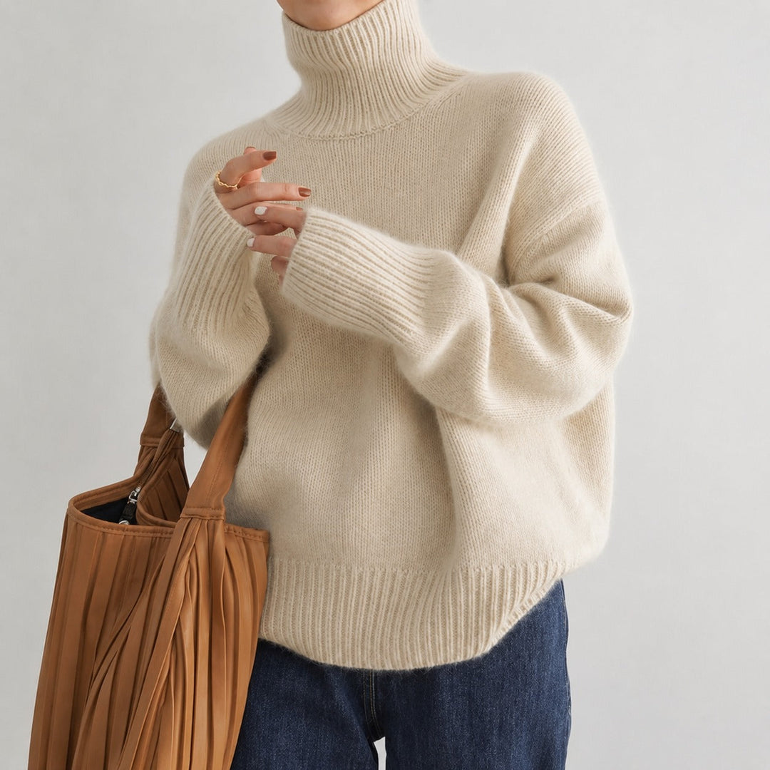 Lea - Pull à col roulé confortable pour femmes