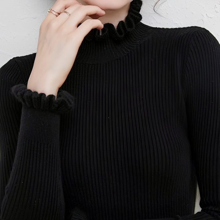 Alva - Pull féminin élégant avec col roulé