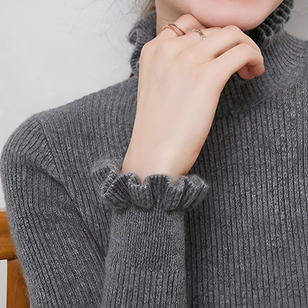 Alva - Pull féminin élégant avec col roulé