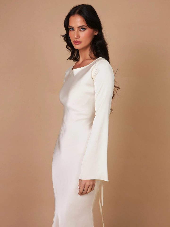 Adelgunde | Robe Maxi à Manches Longues pour Femmes avec Silhouette Élégante