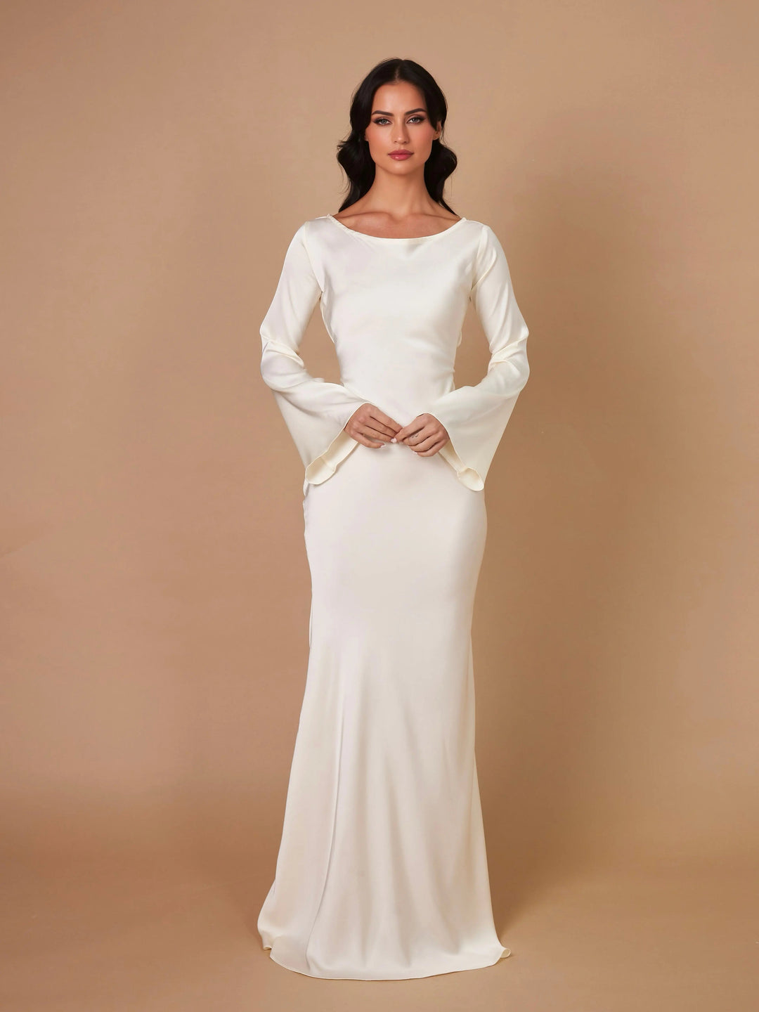 Adelgunde | Robe Maxi à Manches Longues pour Femmes avec Silhouette Élégante