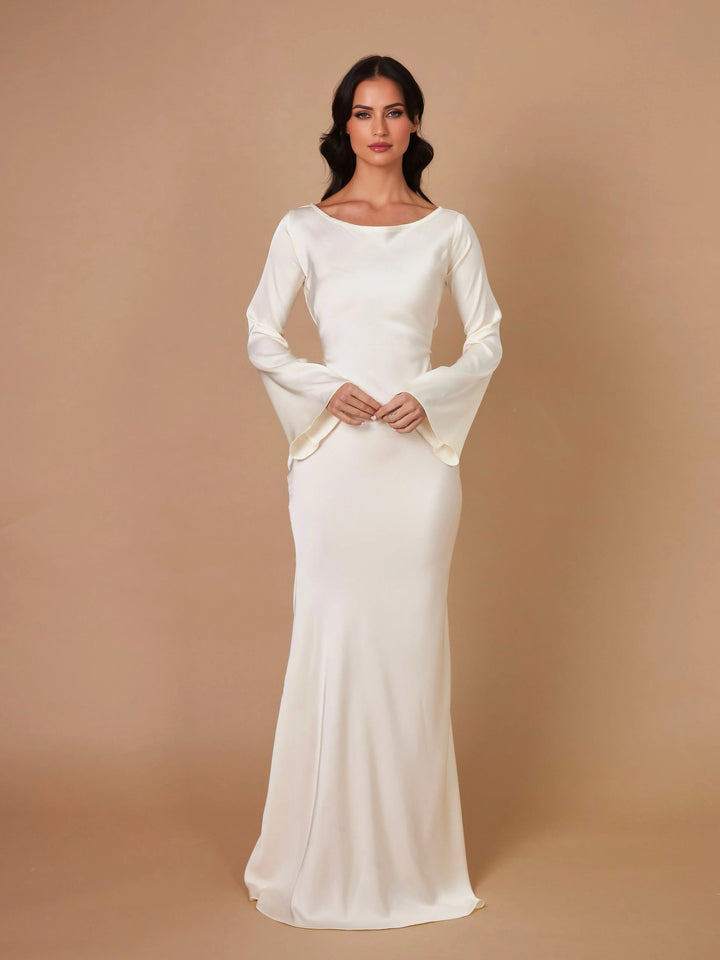 Adelgunde | Robe Maxi à Manches Longues pour Femmes avec Silhouette Élégante
