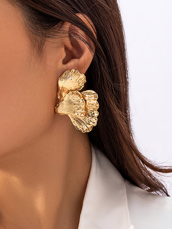 Boucles d'oreilles pendantes géométriques couleur unie