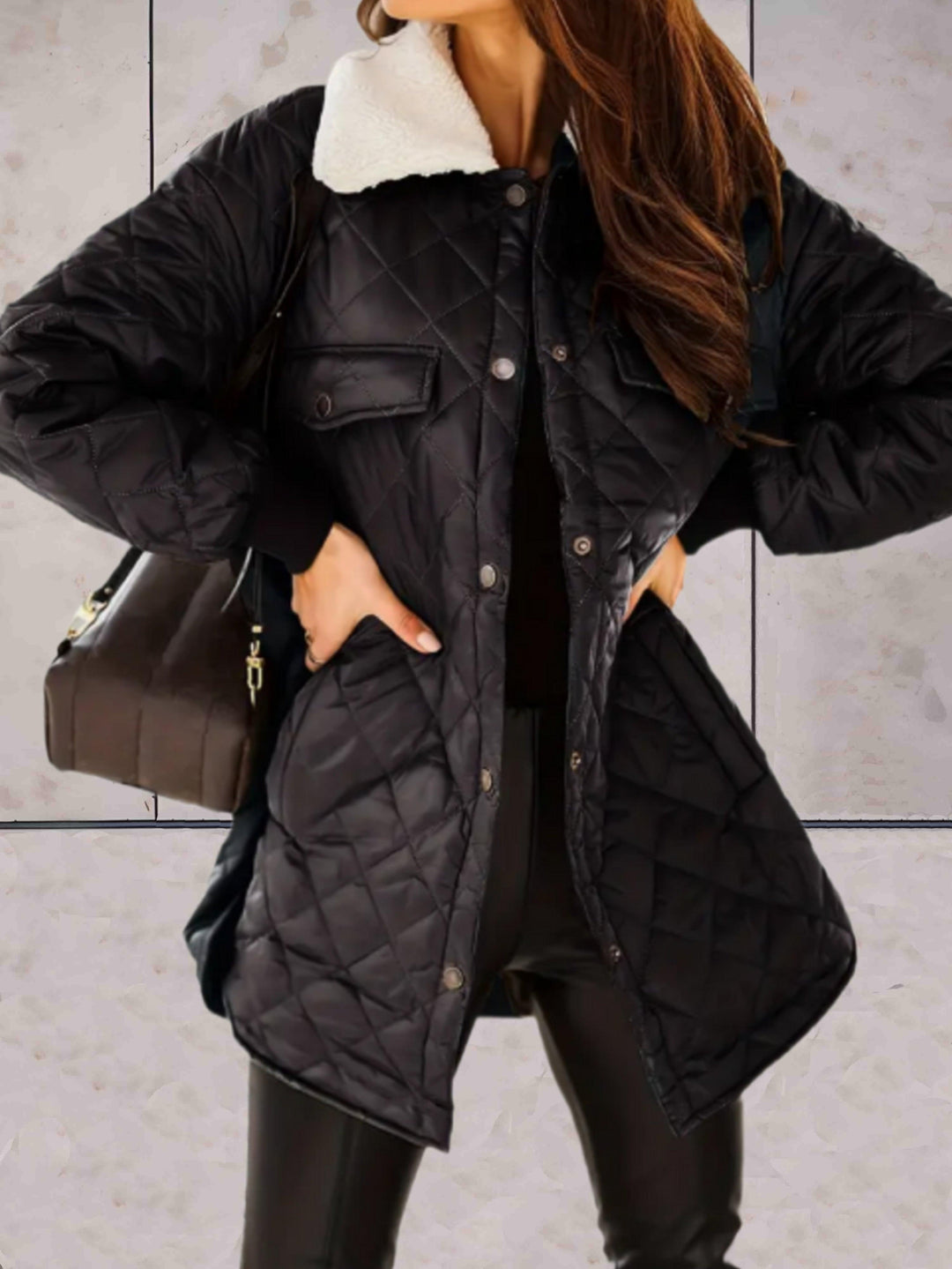 Manteau d'hiver long, élégant, confortable et stylé pour femmes