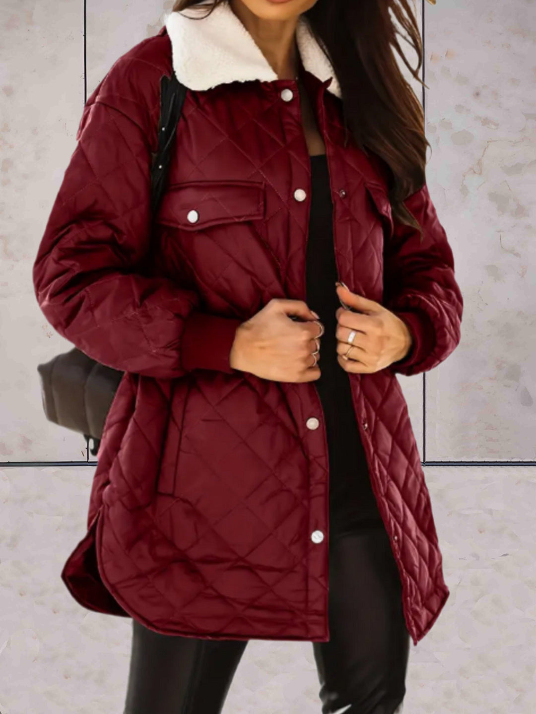 Manteau d'hiver long, élégant, confortable et stylé pour femmes