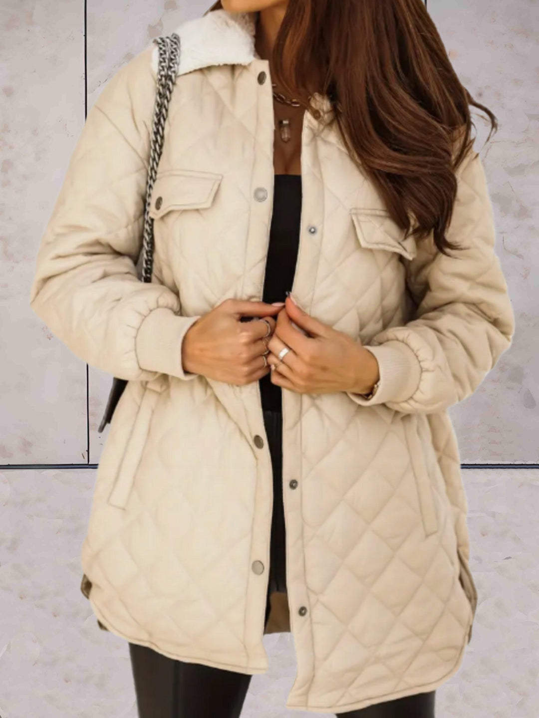 Manteau d'hiver long, élégant, confortable et stylé pour femmes
