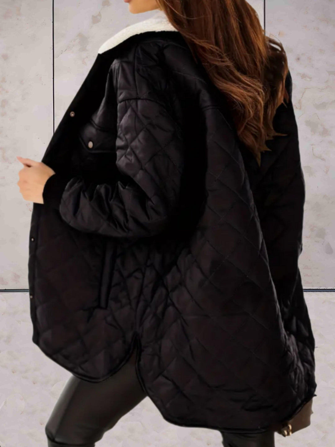 Manteau d'hiver long, élégant, confortable et stylé pour femmes