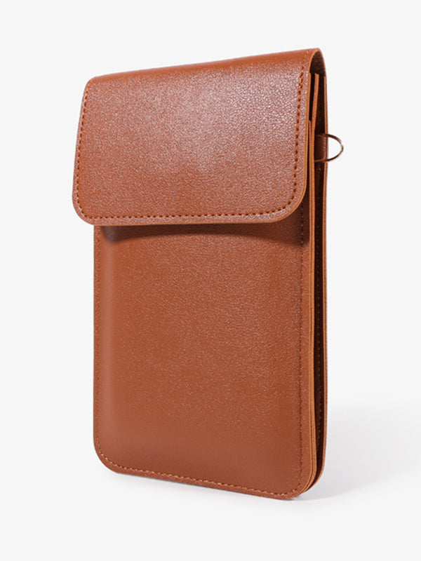 Sac à bandoulière en PU simple de couleur unie