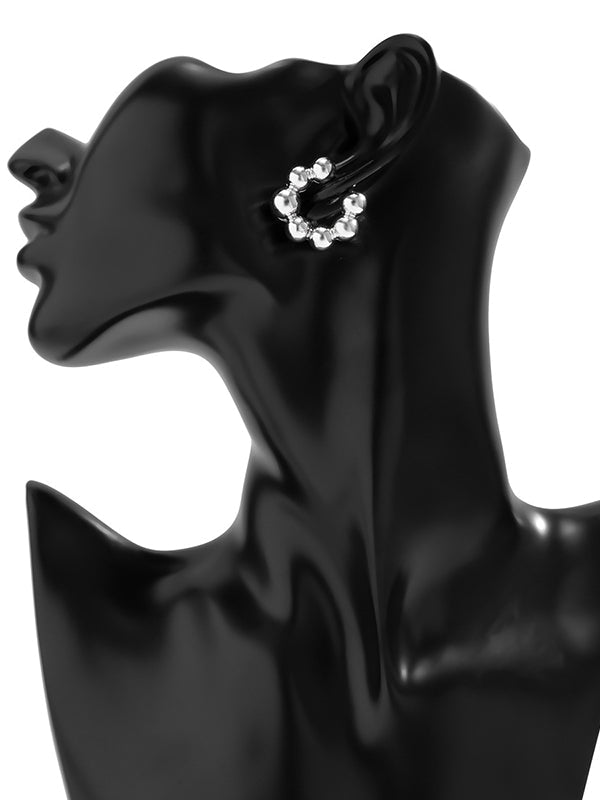 Clip d'oreille géométrique de couleur unie