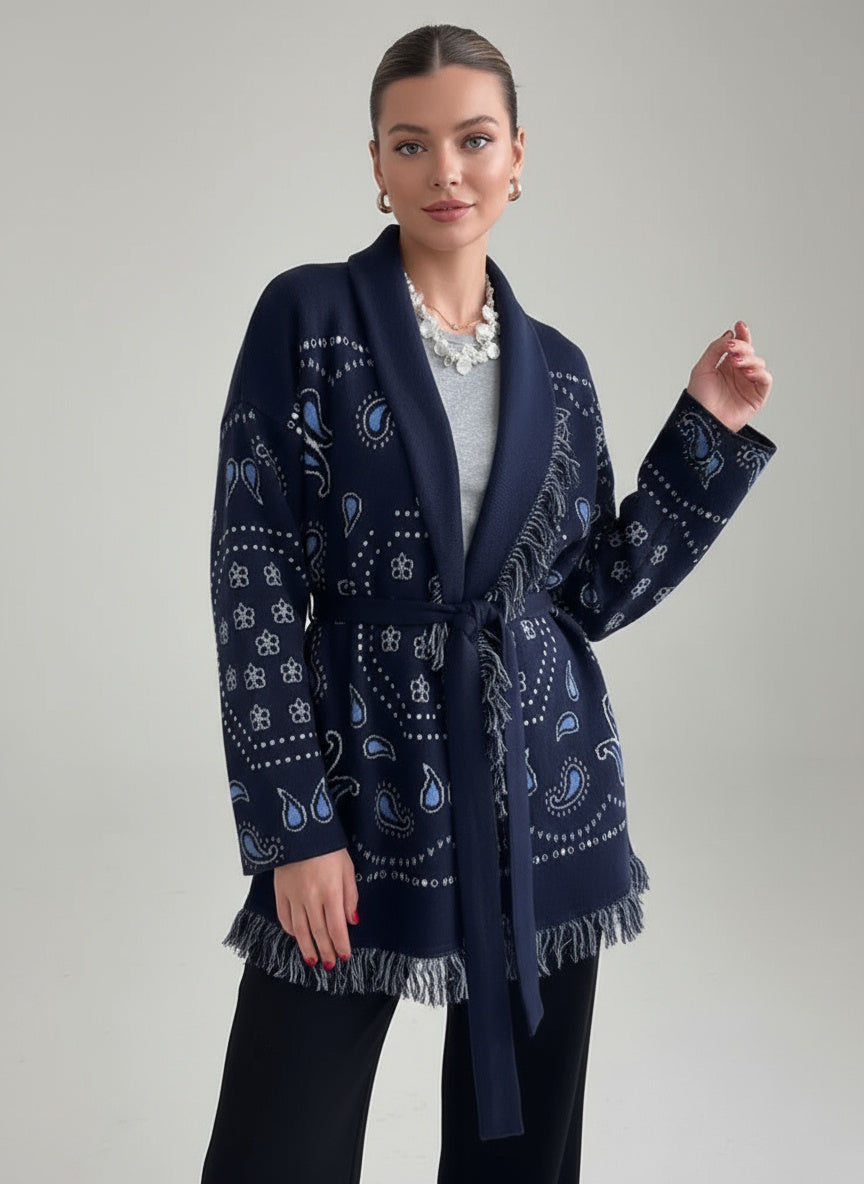 Sarah | Pull en Tricot pour Femmes avec Motif Paisley