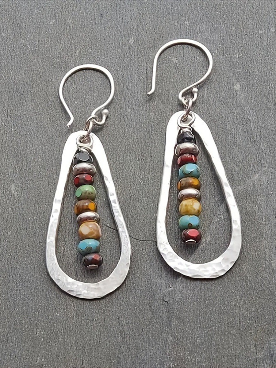 Boucles d'oreilles perlées en forme de goutte