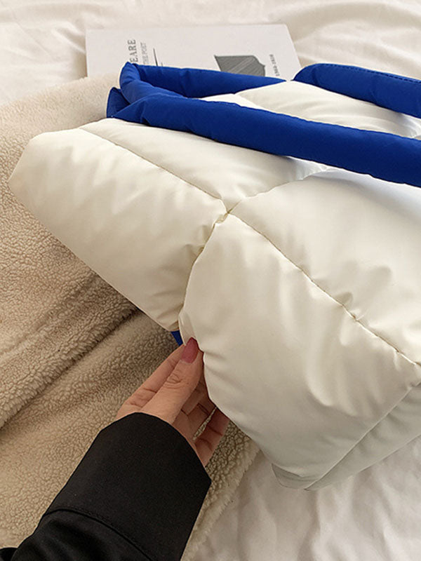 Sac cabas matelassé à empiècements, couleur contrastée