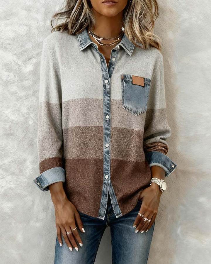 Mara | Chemise en patchwork pour femmes, moderne et décontractée